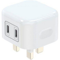 WYEFLUX Dual USB-C Power Adapter PD 20W