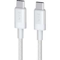 WYE 240W Braided Ultra Fast Charge/Sync C-C Cable 3m White
