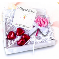 Magical Fairy Girls Necklace Mini Gift Hamper | Girls Birthday mini flower Bouquet | Childrens Jewellery | Grandaughter Christmas Present UK