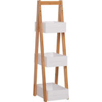 Bathroom A-Shape Rack, 3-Tier-Bamboo