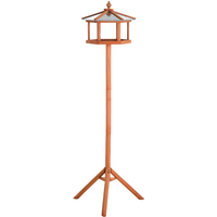 Wooden Bird Table Free Standing Bird Feeder Parrot Stand for Garden, Patio