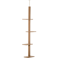 260cm Floor To Ceiling Cat Tree for Indoor Cats w/ Adjustable Height - Brown