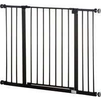 Pressure Fit Dog Gate Pet Barrier for stairs doorway, 76-107cm Width Black