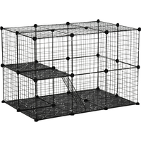 Pet Playpen DIY Small Animal Cage w/ Doors Ramps for Kitten Bunny Chinchilla