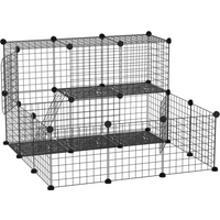 Pet Playpen DIY Small Animal Cage for Rabbit Ferret Chinchilla Guinea Pig Black