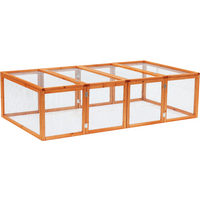 New Rabbit Hutch Cage with Run and Play Space Mesh Wire Safety for Outdoor