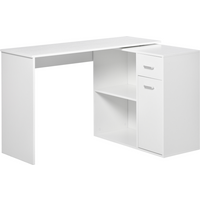 Computer Desk, L-Shaped, 360� Rotating-White
