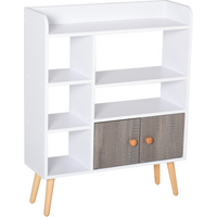 Particle Board Multi-Compartment Shelving Unit White/Brown