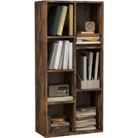 Bookcase IndustrialDisplay Cabinet Cube Storage Rustic Brown