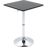 Modern Adjustable Counter Bar TableBlack and Silver Frame