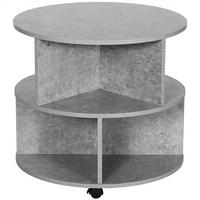 Coffee Table, 2-Tier, ?60x39.5H cm-Cement Colour