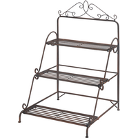 3 Tier Stair Style Metal Plant Stand, Flower Pot Holder Display Shelf