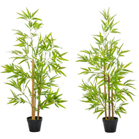 2 Artificial Bamboo Trees Decorative Plant Indoor/Outdoor 120cm