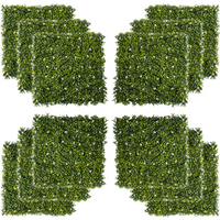 12PCS Artificial Boxwood Wall Panels 20" x 20" Grass Screen Milan Grass