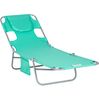Reclining Lounge Chair Face Cavity with Pillow Green