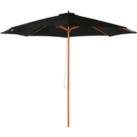 Bamboo Wooden Market Patio Umbrella 3 x 2.5 m