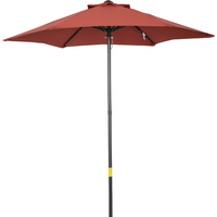 2m Parasol Patio Umbrella, Wine Red