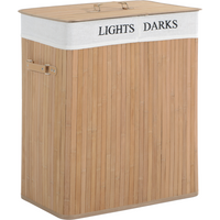 Bamboo Laundry Basket Collapsible Washing Bin Storage Box W/Lid