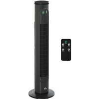 Tower Fan, 3 Speed 3 Mode Timer Oscillation, Remote Dark Grey Fan