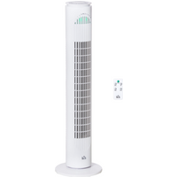 Tower Fan, 3 Speed 3 Mode, Timer, OscillationRemote White Fan