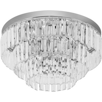 Round Crystal Ceiling Lamp 7 Lights Chandelier Mounted Fixture