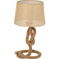 Hemp Rope Linen Shade Table Lamp Beige