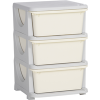 HOMCOM Kids Storage Unit w/ Three Drawers Three-Tier Chest Vertical Dresser