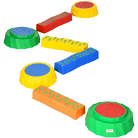 Eight-Piece Kids Stepping Stones Non-Slip Surface & Bottom, for Kids Outsunny
