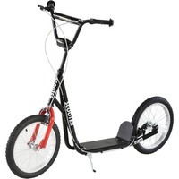90-96cm Kids Kick Scooter Adjustable Handlebar Inflatable Wheels Black HOMCOM