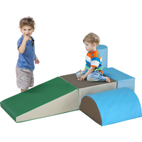 HOMCOM 5 Piece Soft Safe Foam Playset Climb and Crawl Activity Toy for Toddler