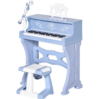 HOMCOM 37 Key Keyboard Battery Piano Kids Microphone Stool Educational Game