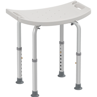 Mobility Shower and Bath Stool Bench with Non-Slip Aluminum Frame HOMCOM
