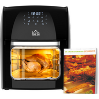 HOMCOM 12L Air Fryer Oven 8 Preset Modes Rapid Air Circulation 1800W Black