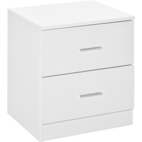 Bedside Table w/ 2 Drawers, Nightstand, Side Storage Cabinet Unit