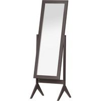 Freestanding Dressing Mirror 148x47cm Adjustable Angle Dark Brown Frame