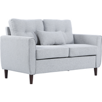 HOMCOM Modern Chic Loveseat with Armrest Spring Padding for Home Office
