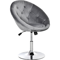 Swivel Dining Height Bar Stool Adjustable Armless Tub Chair Grey