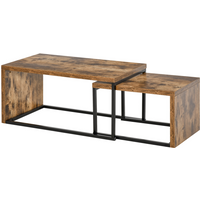 HOMCOM Set of 2 Coffee Tables, Side Table, Tea Table for Living Room Bedroom