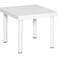Garden End Table Outdoor Square Accent Coffee Table for Drink Snack Outsunny
