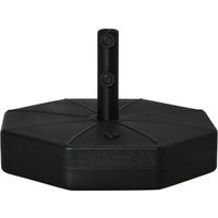 Garden Parasol Base Stand Up to 28kg Water or 40kg Sand Filled, Black Outsunny