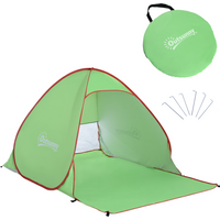 Beach Tent Instant Camping Pop up Tent Sun Shade Shelter, Green Outsunny