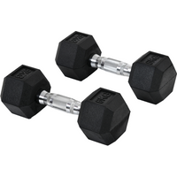 Hexagonal Dumbbells Kit Weight Lifting Exercise for Home Fitness 2x6kg HOMCOM