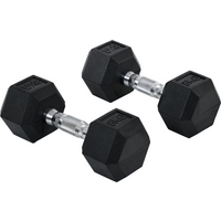 Hexagonal Dumbbells Kit Weight Lifting Exercise for Home Fitness 2x8kg HOMCOM