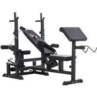 Multi-Exercise Full-Body Weight Bench with Bench Press & Leg Extension HOMCOM