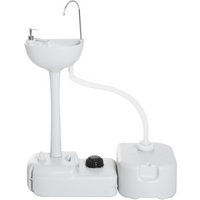 24L Portable Portable Hand wash Sink Hand Washing Basin Water Tank Outsunny