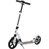 Teens Adult Kick Scooter Foldable Adjust Aluminum For Age 14 White HOMCOM