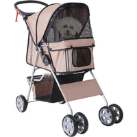 Pet Stroller Carrier Foldable Deluxe Jogger Travel Dog Cat 4 Wheels Pawhut
