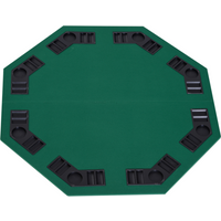 1.2m/48 Inches Foldable Poker Table Top 8 Players Blackjack Chip Trays HOMCOM