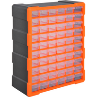 60 Drawers Parts Organiser Wall Mount Storage Cabinet Nuts Bolts Tools Clear