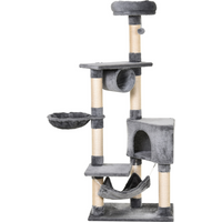 150CM Cat Tree Tower Kittens Activity Stand House Scratching Posts Pawhut